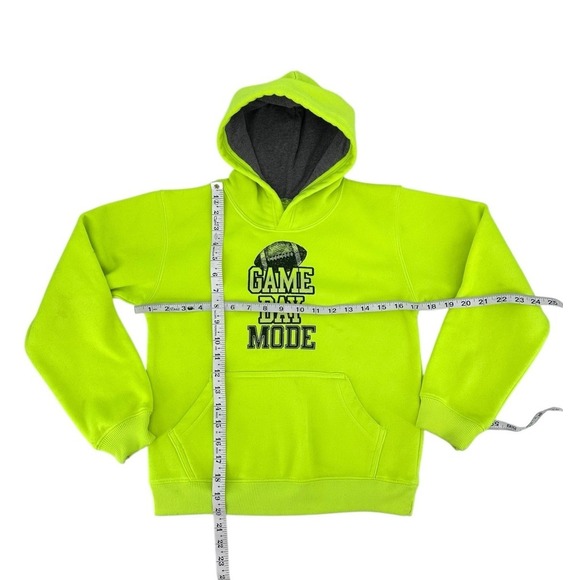 Lincoln Boy's Hoodie Sweatshirt Size Small 6-7 Neon Football Game Day Graphic - Picture 4 of 7
